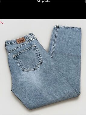 Vtg Y2K Gap 1969 Jeans Womens 12 Medium Wash Denim Boy Fit Button Fly High Rise